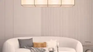 WPC fluted wall panels in a finished interior