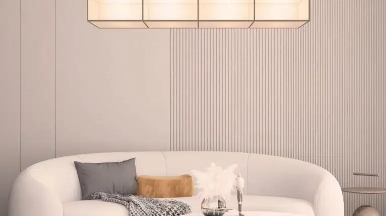 WPC fluted wall panels in a finished interior