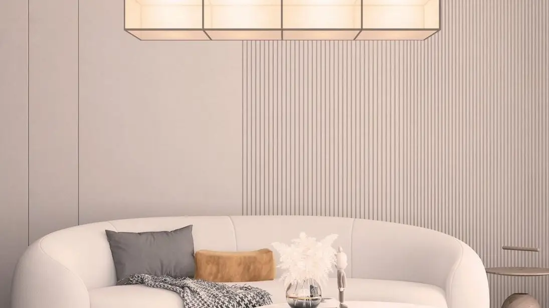 WPC fluted wall panels in a finished interior